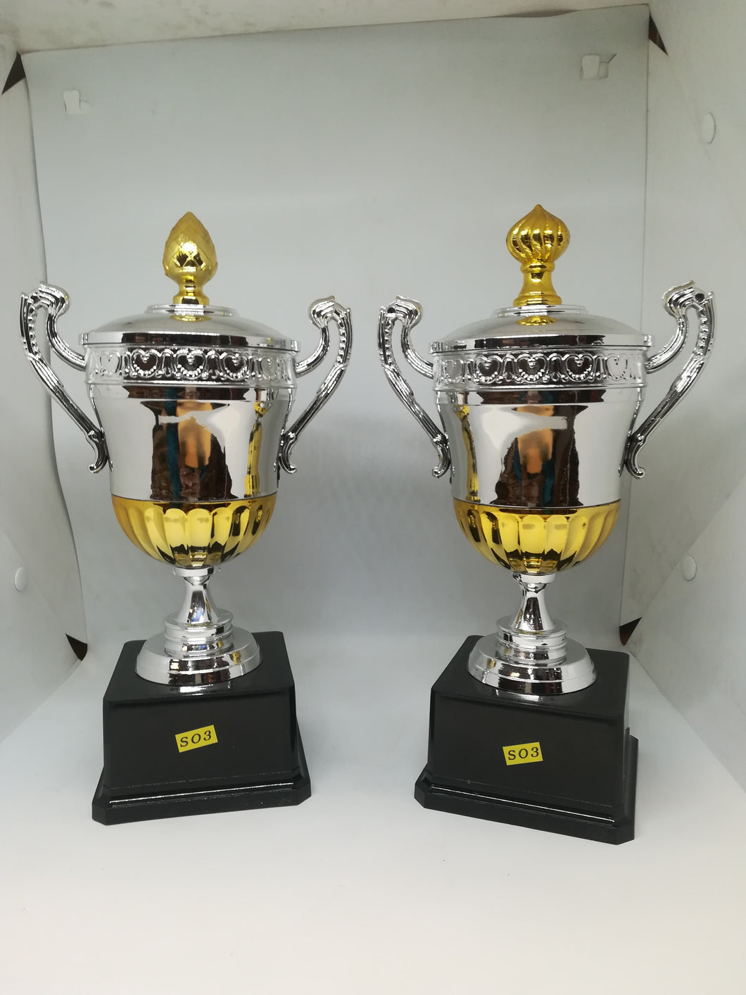 S03-Gold and Silver Plastic Cup Trophy