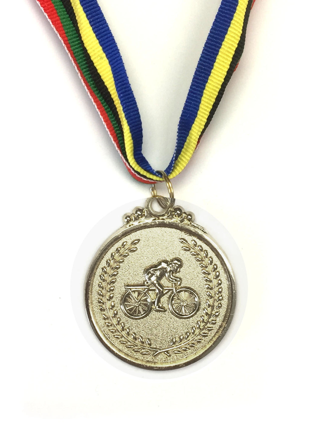 M6 Silver Bicycle Medal 5cm Diameter