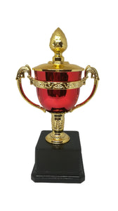 S08 -  Plastic Cup Trophy Red & Gold