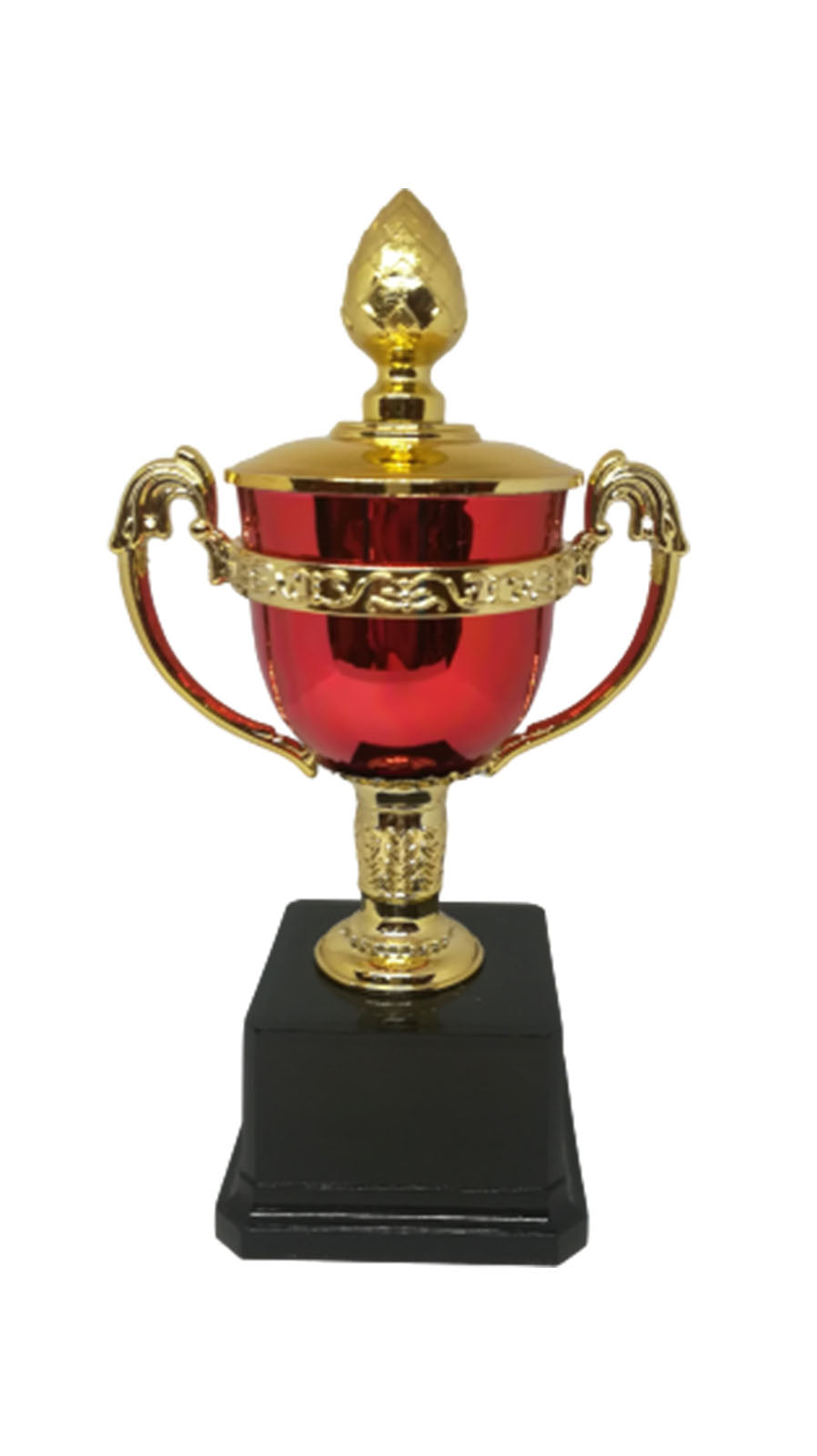 S08 -  Plastic Cup Trophy Red & Gold