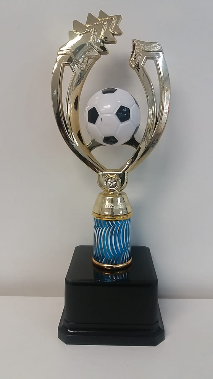 IsaacBorgu] Soccer Champions Trophy Resin Football Trophy Awards Cup  Souvenir Great Gift for Soccer Fan