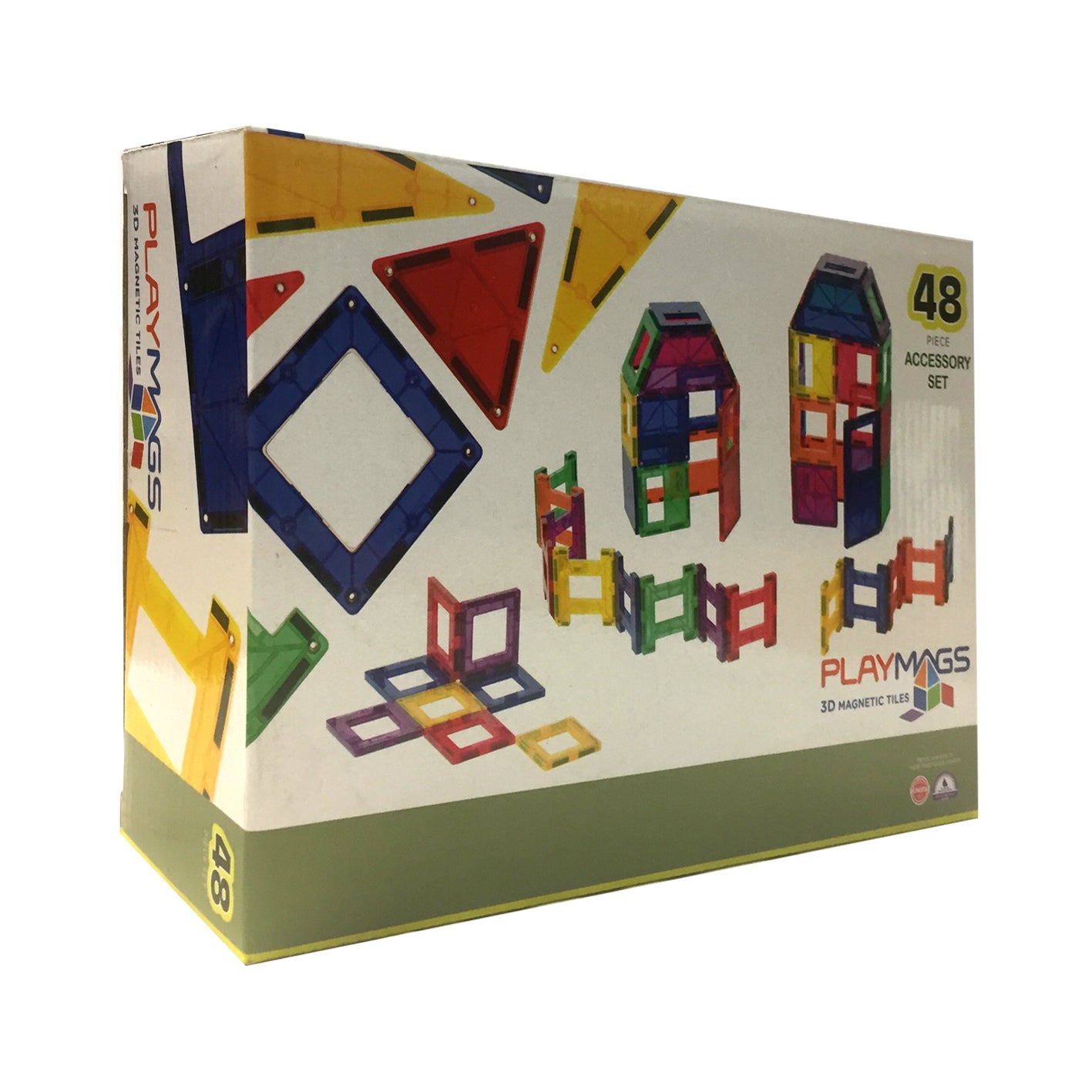 Playmag 48 Piece Magnetic Building Panels (TP48)