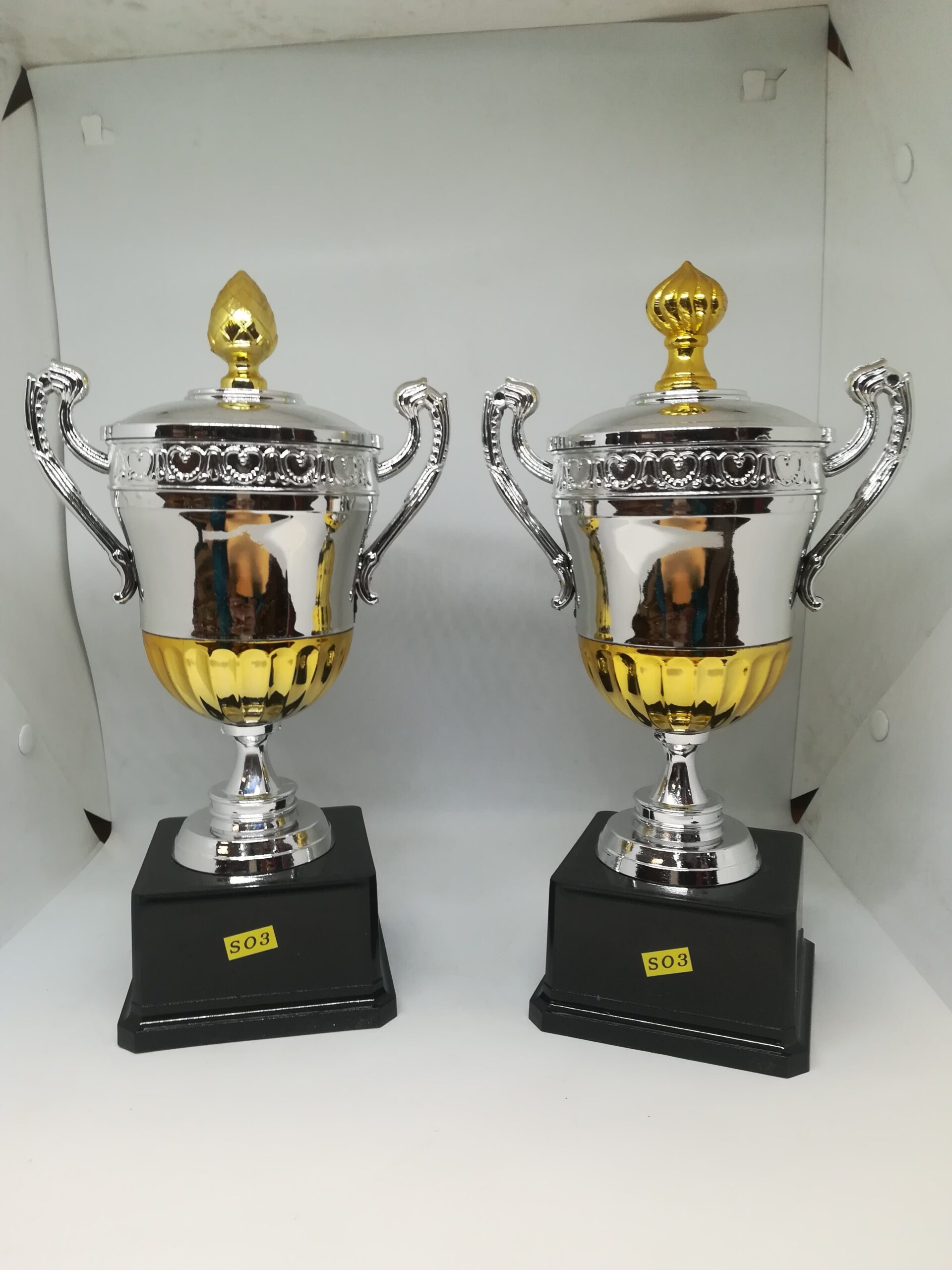 S03-Gold and Silver Plastic Cup Trophy