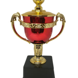 S08 –  Plastic Cup Trophy Red & Gold