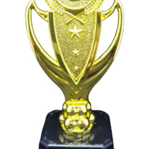 T246 PLASTIC TROPHY GOLD 18 CM