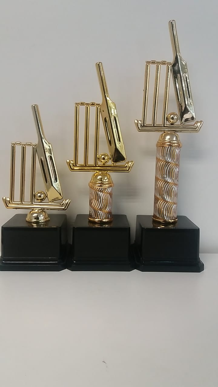 SET 2 - CRICKET WICKETS TROPHIES (CR2A, CR2B & CR2C)