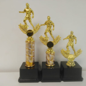 SET 2  Soccer Player Trophy