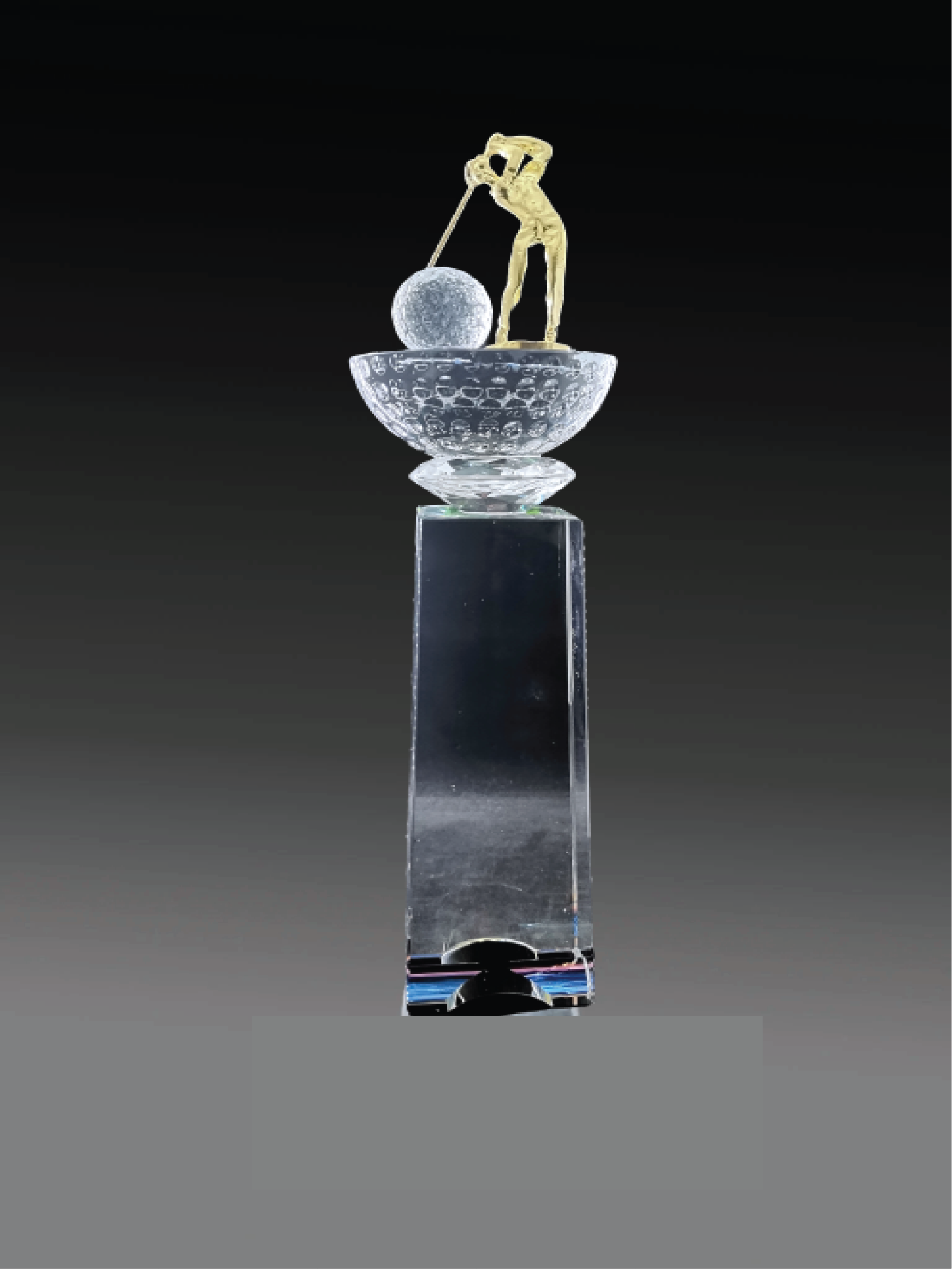 C231 Crystal Golf Trophy