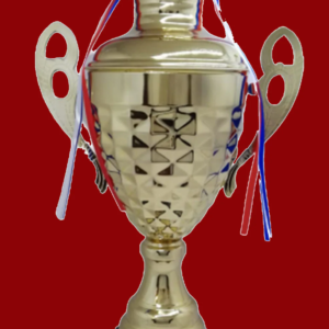 T235 GM 47 CM STEEL TROPHY GOLD MEDIUM