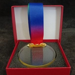 CM-G8 Gold Crystal Medal With Box