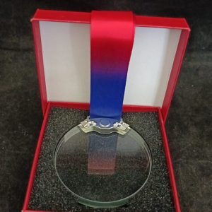 CM-S8 Silver Crystal Medal With Box